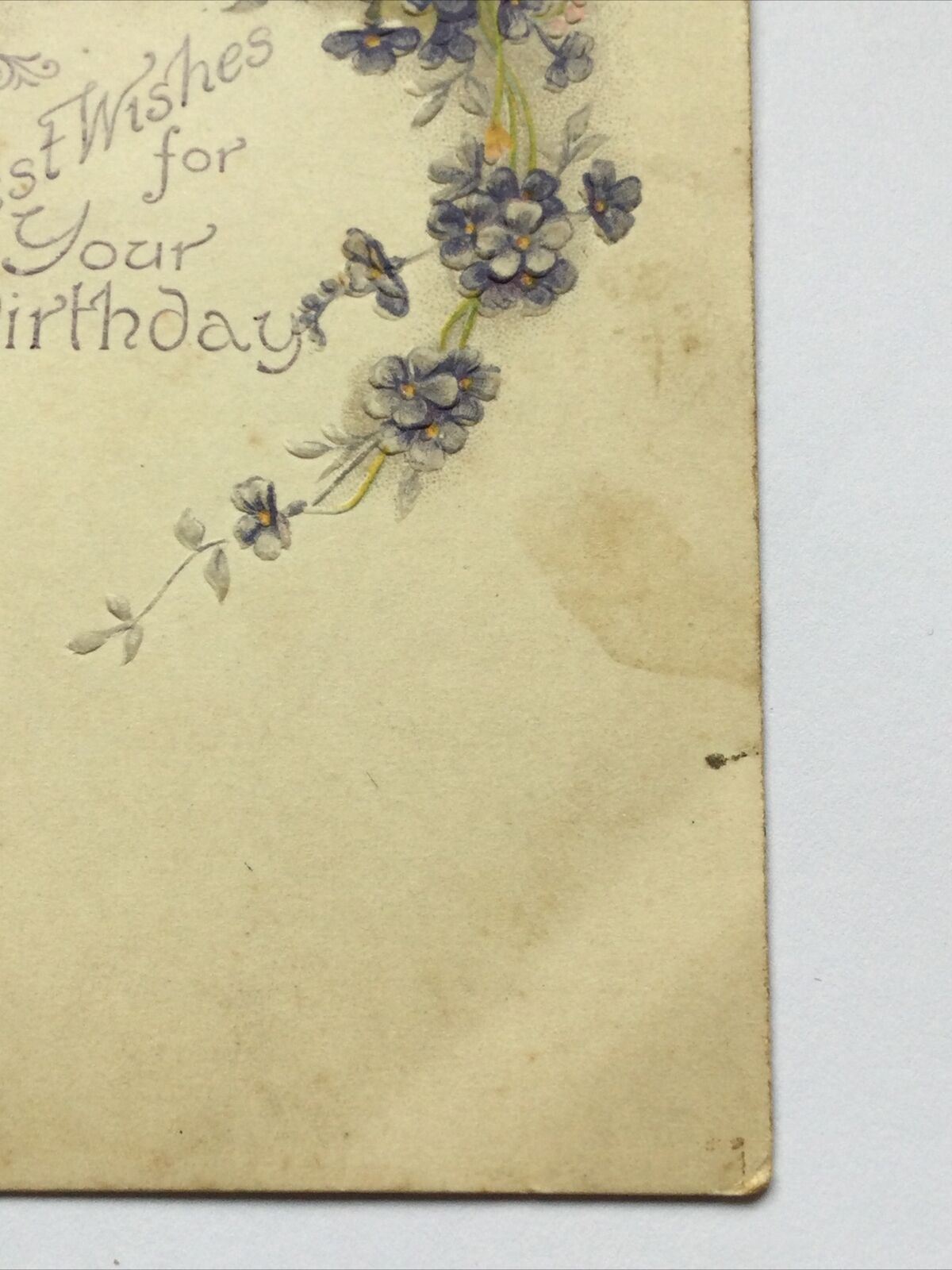 Antique Birthday Postcard Embossed London Address The Florence, Rupert St, Soho