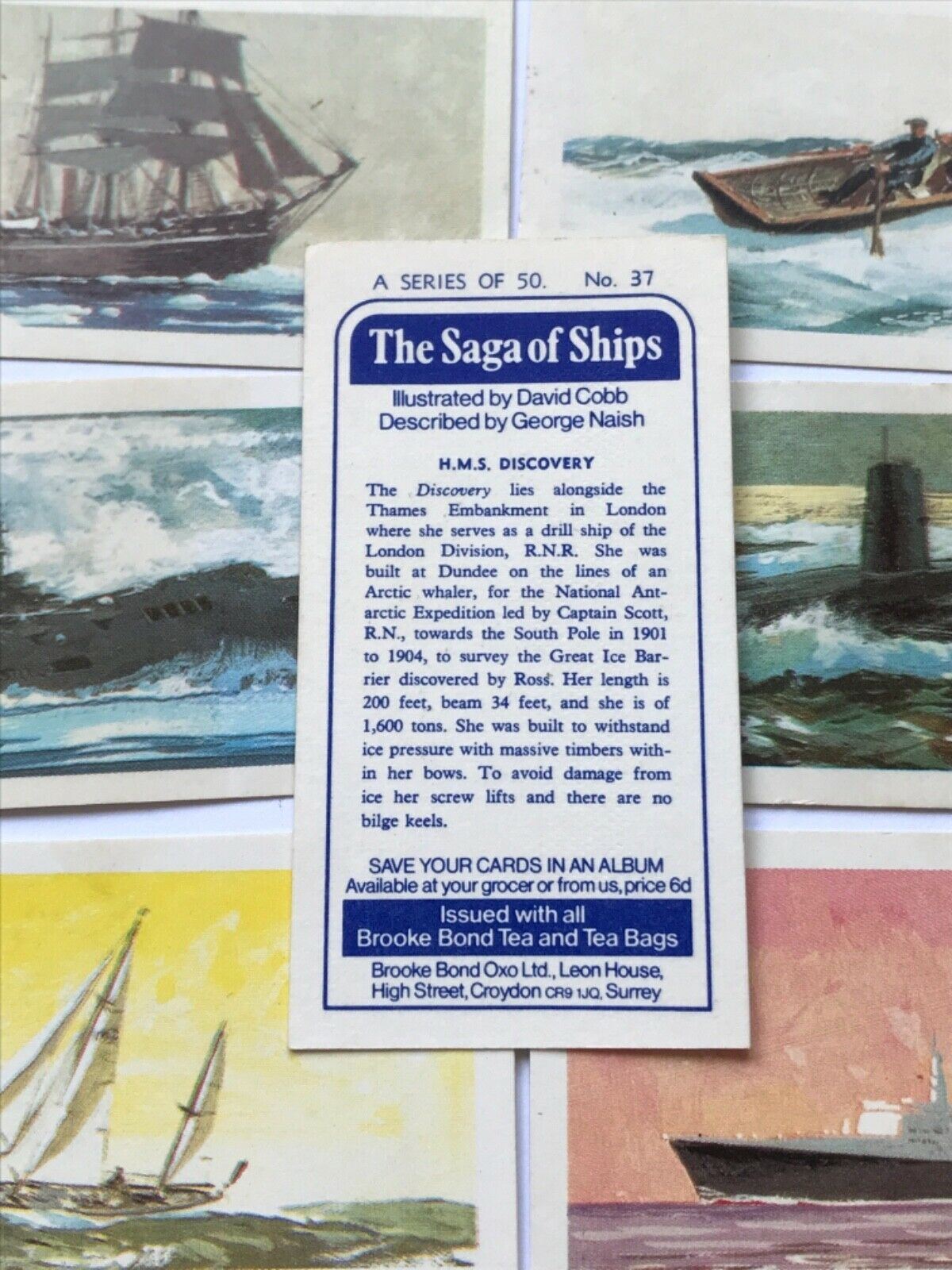 THE SAGA OF SHIPS Brooke Bond Tea Collectable Trade Cards 1970 take your pick