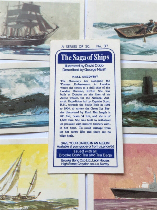 THE SAGA OF SHIPS Brooke Bond Tea Collectable Trade Cards 1970 take your pick