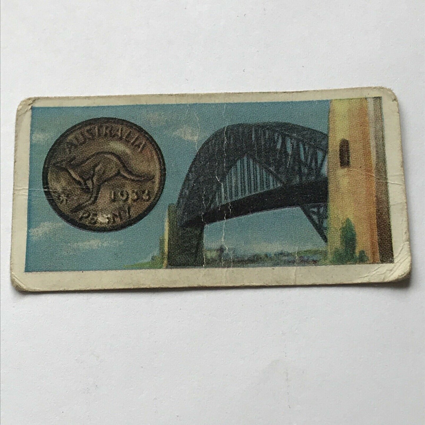 COINS OF THE WORLD AUSTRALIA CD LTD TRADE CARD 11/25 Sydney Harbour Bridge Penny