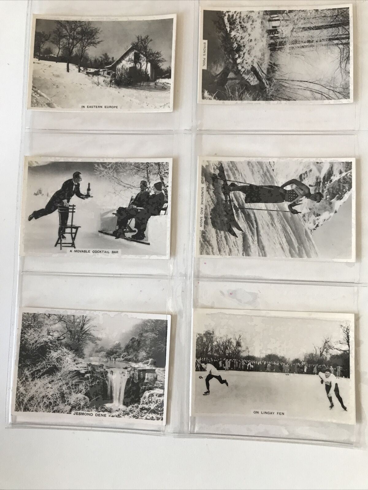 FULL SET OF SENIOR SERVICE CIGARETTE CARDS WINTER SCENES 1937 VINTAGE SNOW