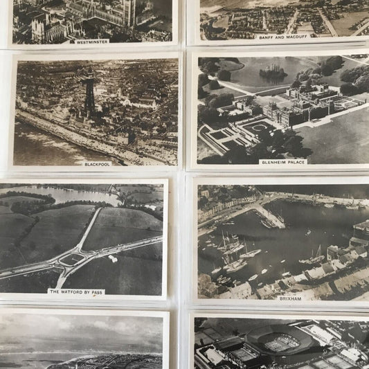 FULL SET OF SENIOR SERVICE CIGARETTE CARDS BRITAIN FROM THE AIR 1939 Fab Photos