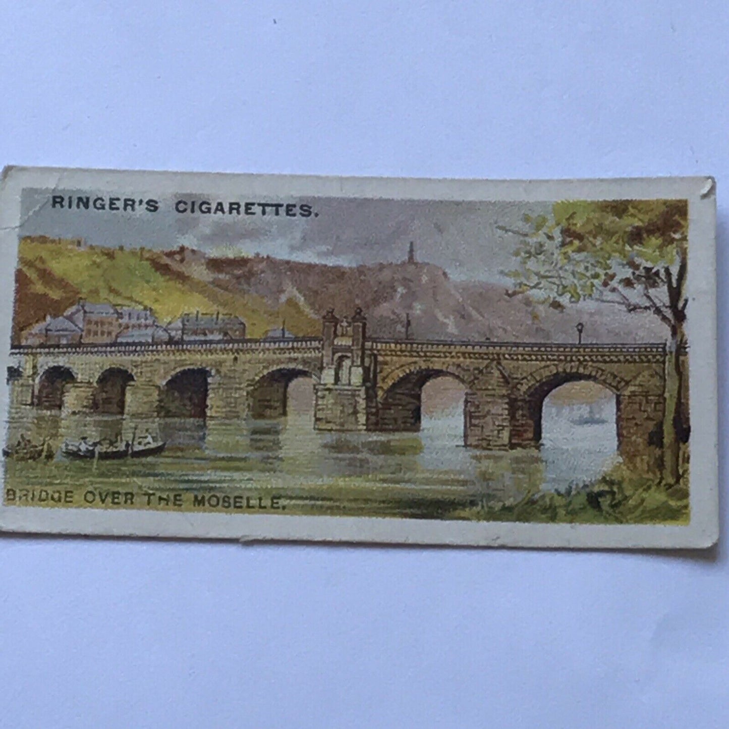 Edwards, Ringer & Bigg Cigarette Card - 1920s - CELEBRATED BRIDGES - No.30 - Bridge Over The Moselle