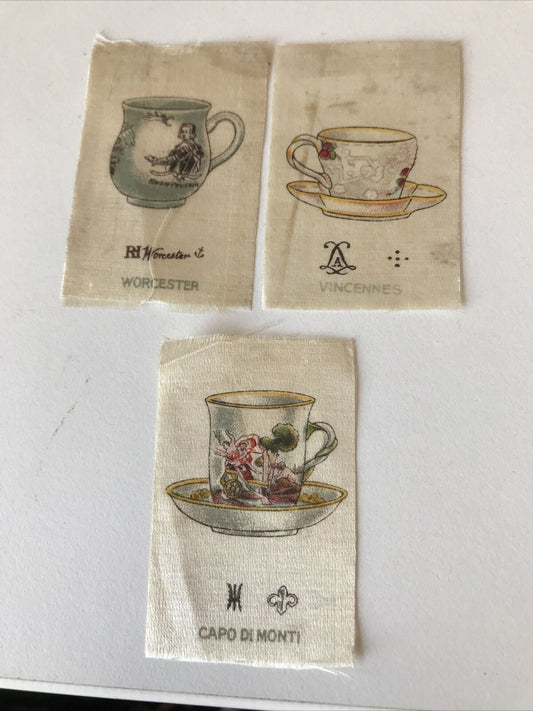 OLD POTTERY & PORCELAIN 1914 - R J LEA SHORT SILKS x3 - Worcester - Vincennes - Capo Di Monti