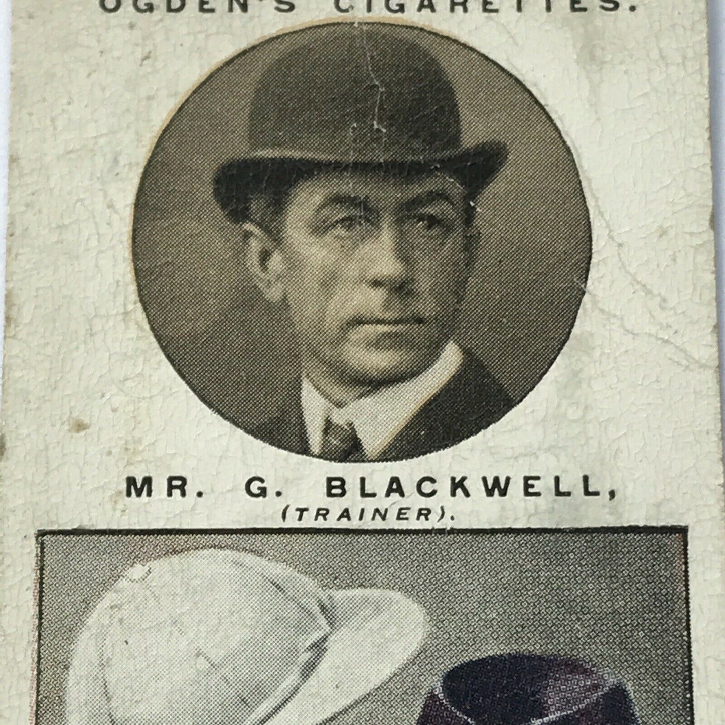 Ogdens Cigarette Card 1927 - Steeplechase Trainers & Owners Colours - No. 9 - Mr G. Blackwell - Mr S. Sanford's Colours
