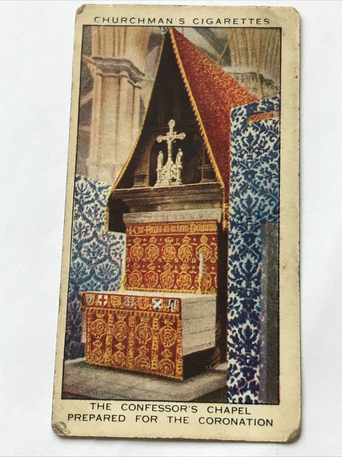 Churchman Cigarette Card. 1937. The Kings Coronation. #13 Confessors Chapel Prepared For The Coronation.