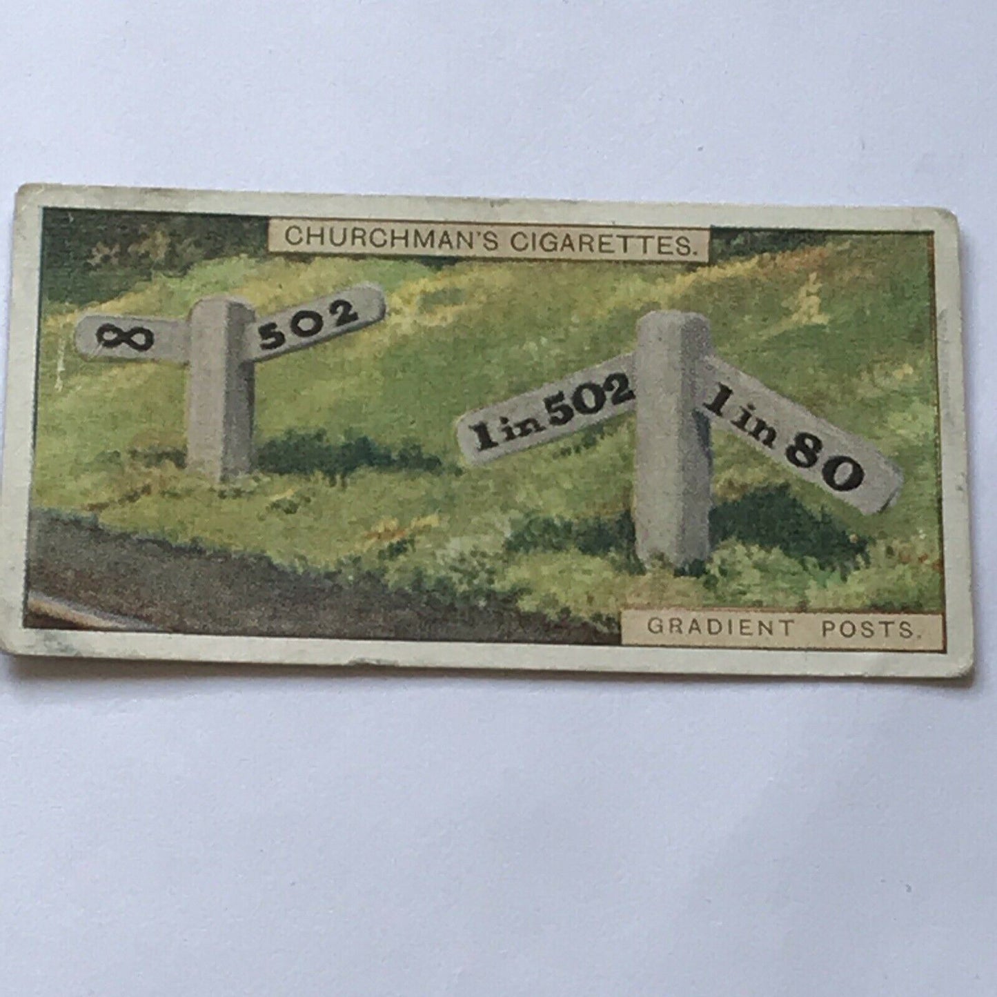 RAILWAY WORKING GRADUENT POSTS Churchman Cigarette Card #16