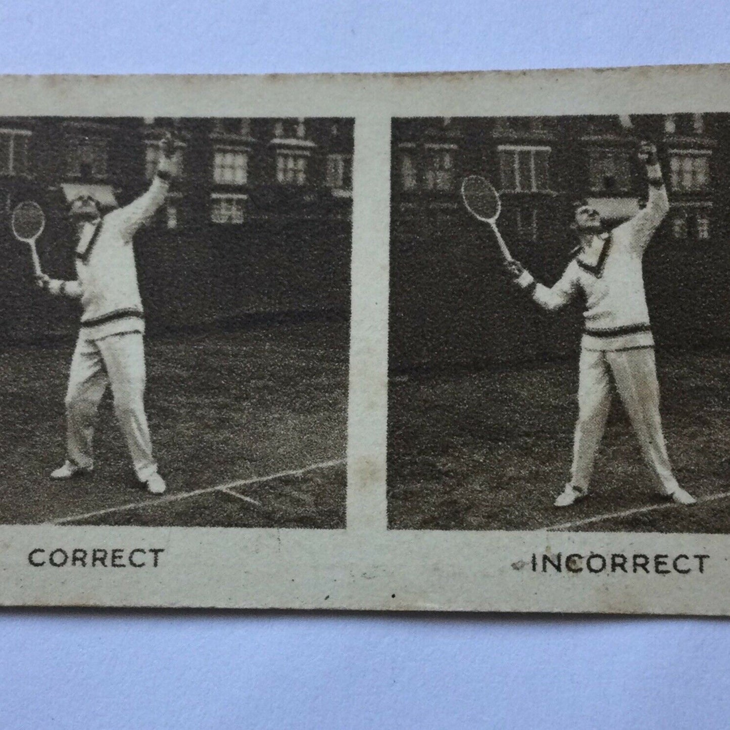 LAWN TENNIS - Service- How To -Godfrey Phillips Cigarette Card #5/25 Rules