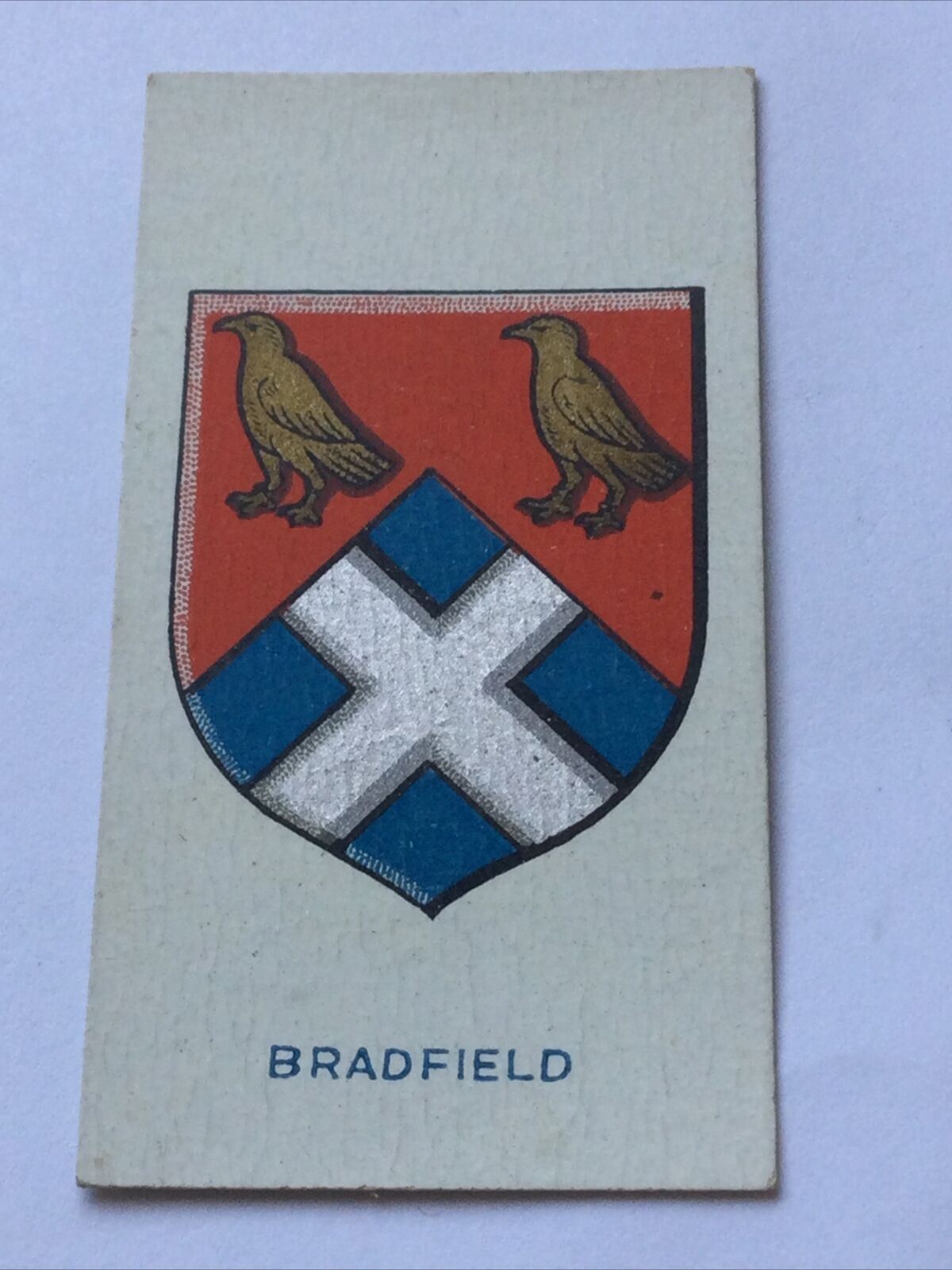 School Badges - BRADFIELD - Godfrey Phillips Cigarette Card - St Andrews College