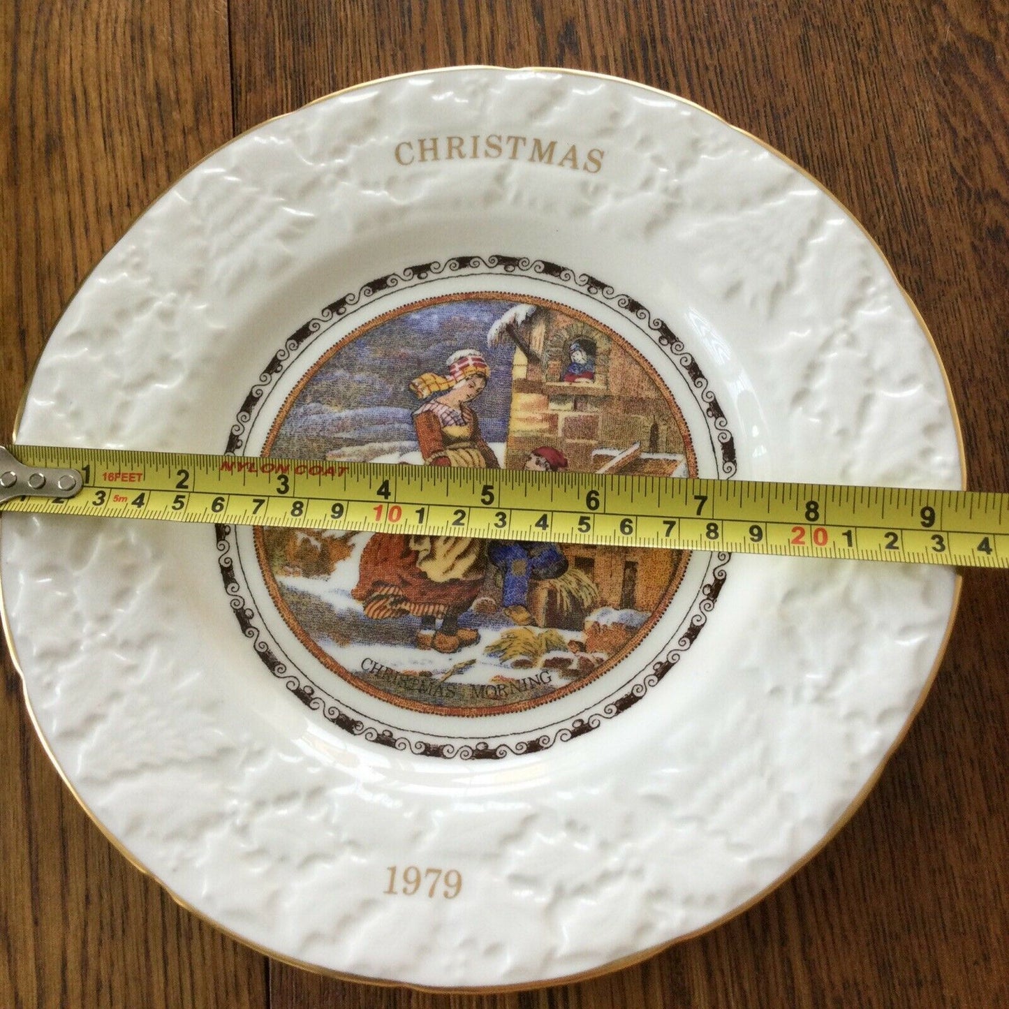 1979 Coalport Collectable Christmas Plate 1970s ‘Christmas Morning’ Image Pratt Print