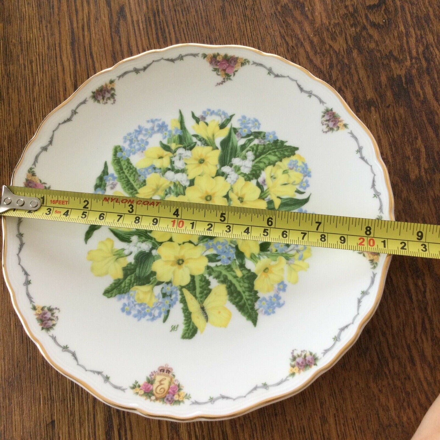 Royal Albert Queen Mother 1990 Collectible Plate ‘Favourite Flowers’ #3 Primroses Ltd Edition
