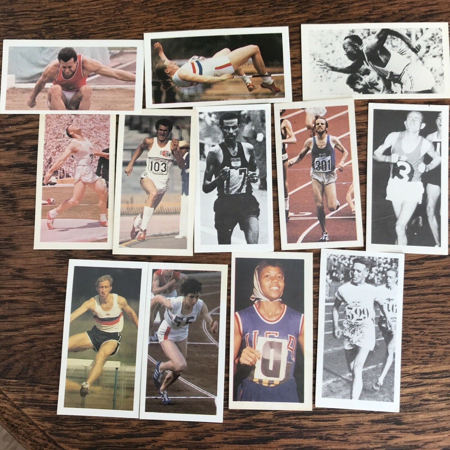 Brooke Bond Tea Cards - Olympic Greats #2-13 - Olympic Athletes Gold Medallists - Set of 12