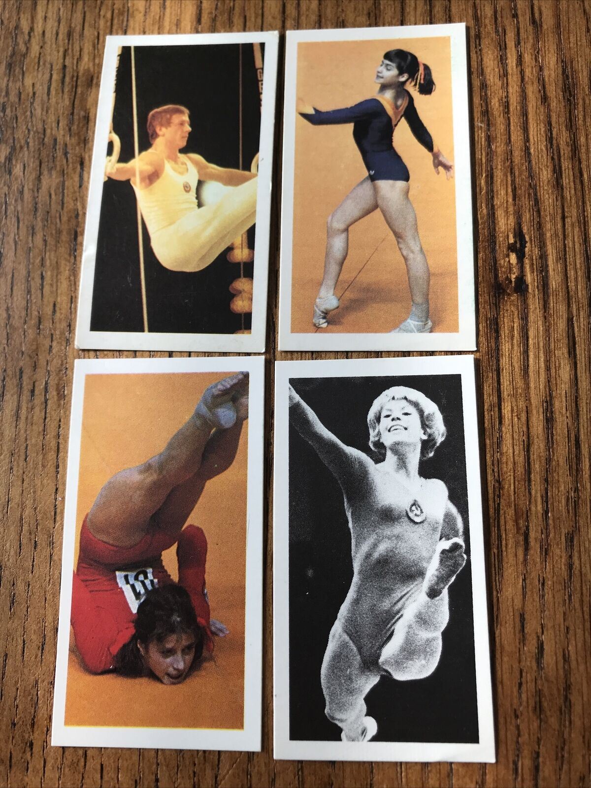 OLYMPICS GYMNASTICS GOLD MEDALISTS Brooke Bond Tea Cards Olympic Greats #17-20