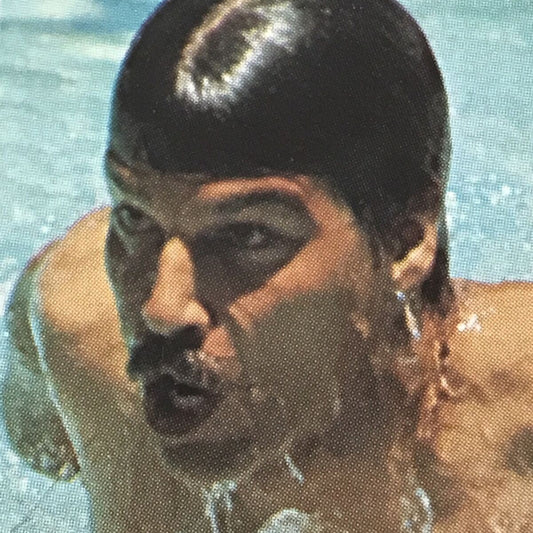 OLYMPICS - MARK SPITZ - Brooke Bond Tea Card - Olympic Greats - #26 SWIMMING USA Gold