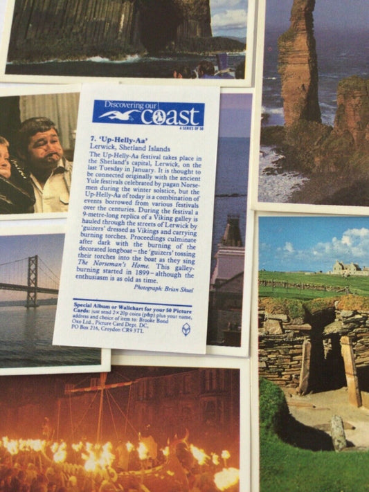 Brooke Bond Tea Cards - Discovering our Coast 1989 - sold individually - please pick from the drop-down menu