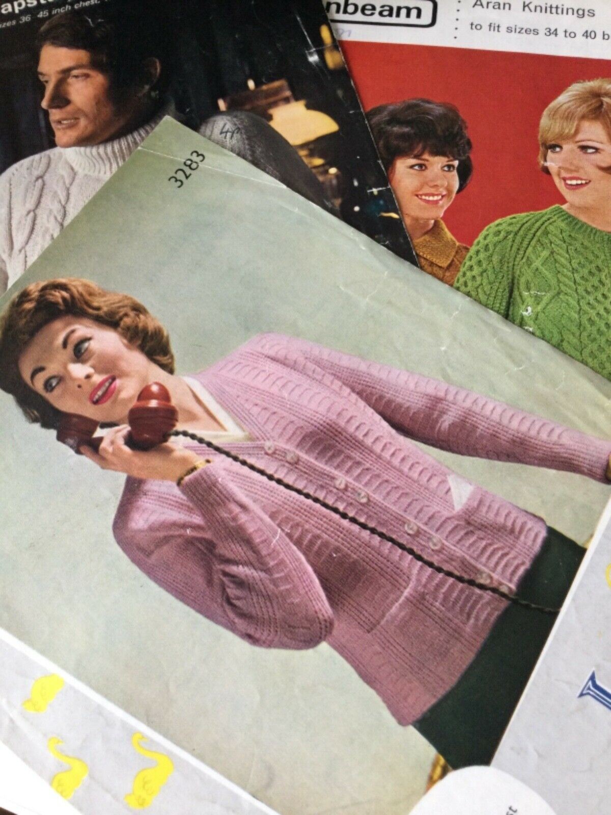 VINTAGE 1960s KNITTING PATTERNS - sold individually - take your pick