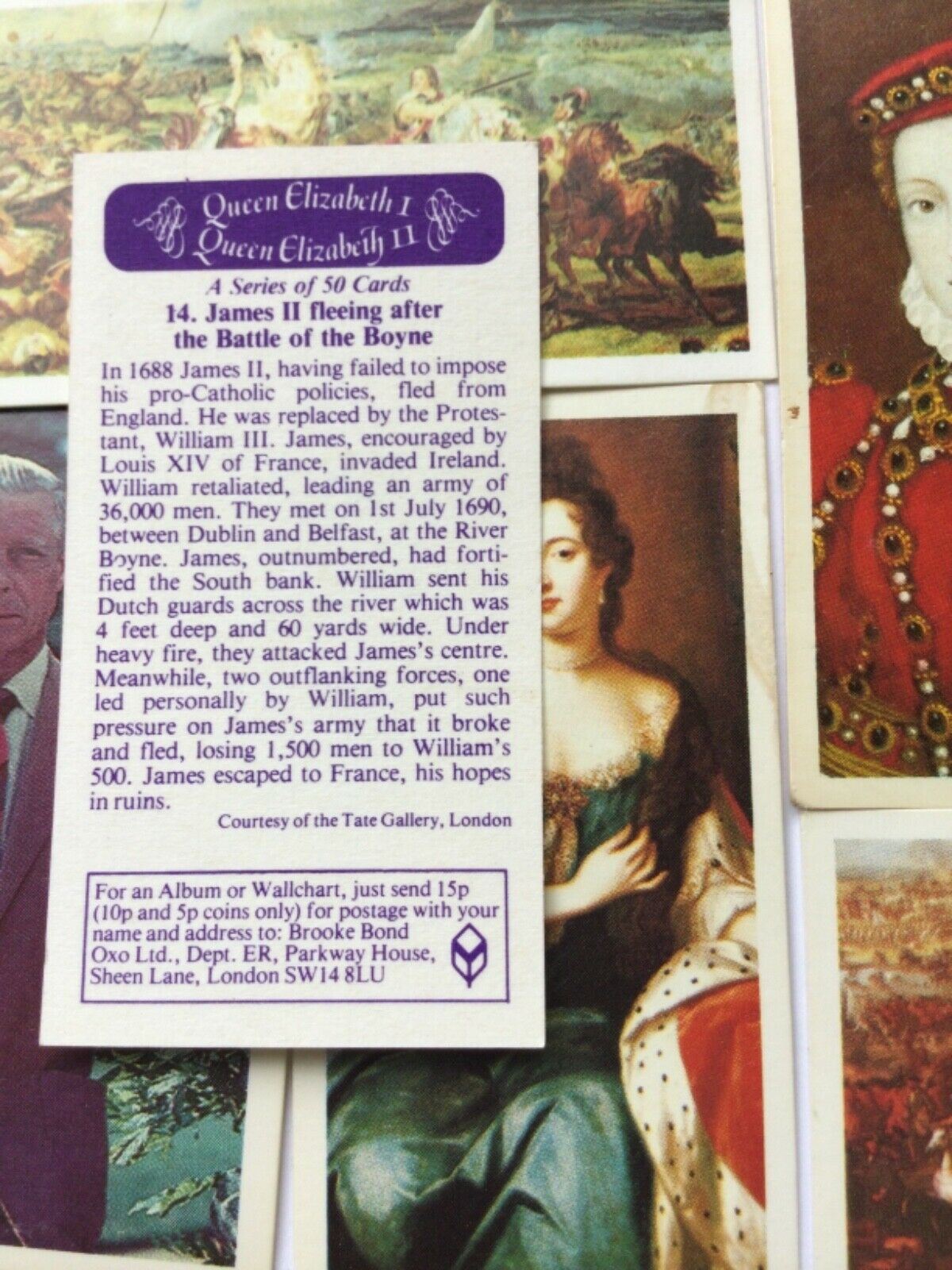 QUEEN ELIZABETH I & II Brooke Bond Tea Cards - sold individually, take your pick