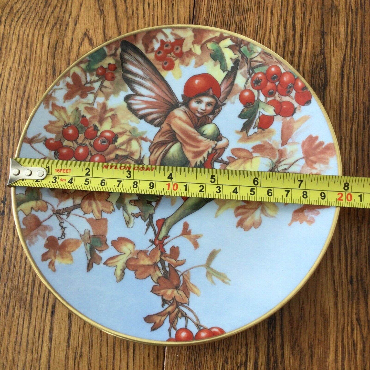 VINTAGE FLOWER FAIRY plate Cicely Mary Barker HAWTHORN FAIRY 1989 Gresham a3339
