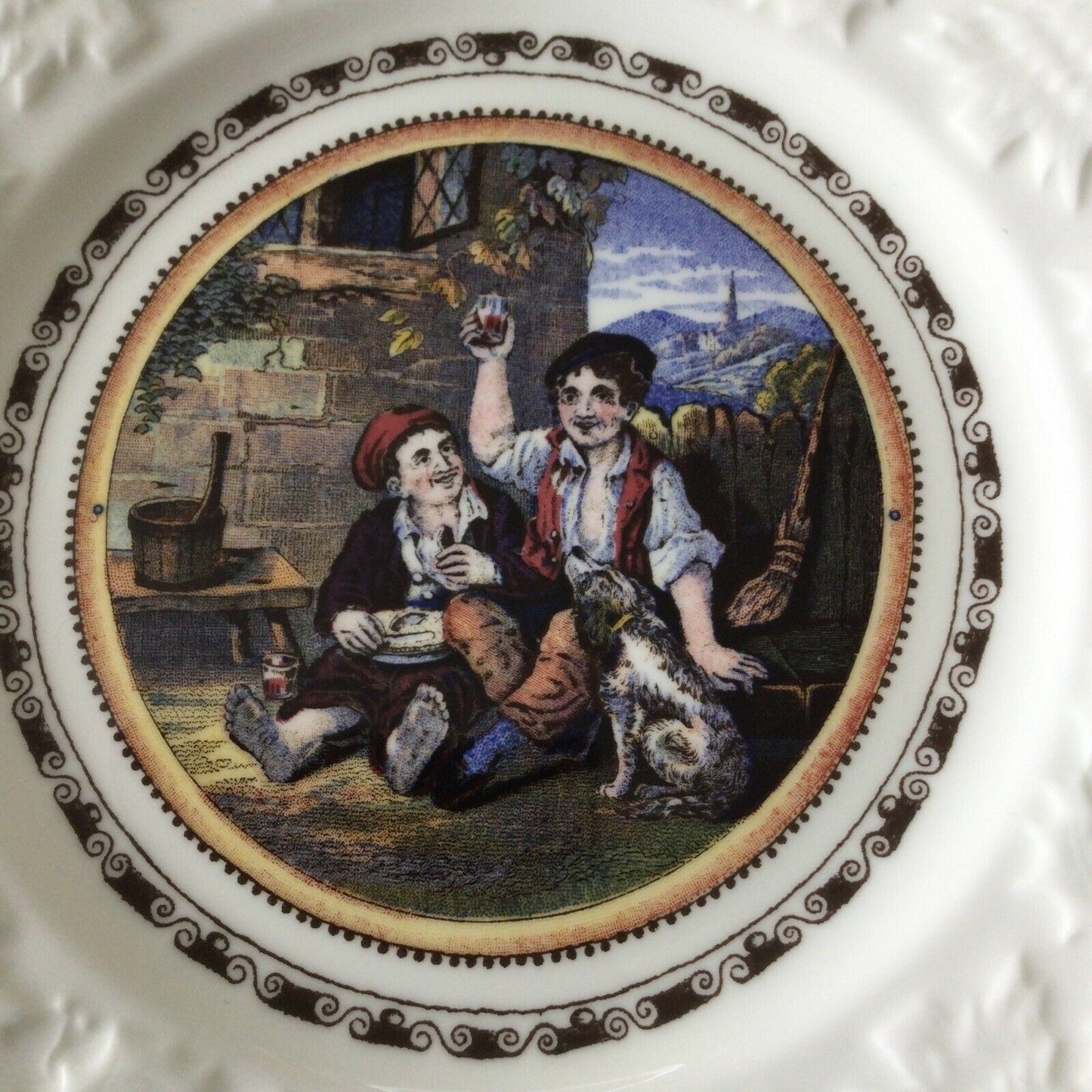1987 Coalport Collectable Christmas Plate 1987 God Bless Us Every One Pratt Print