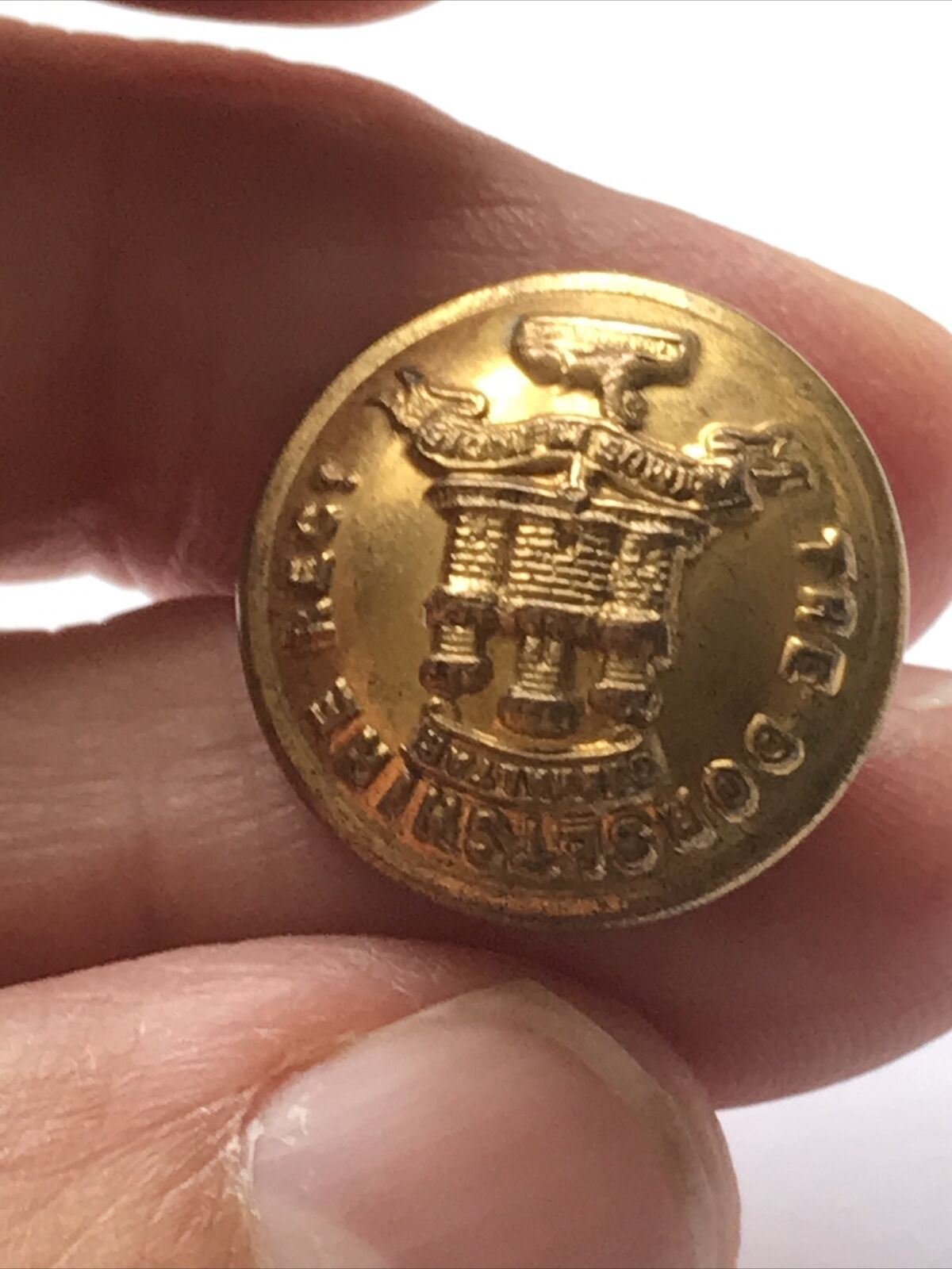 DORSETSHIRE REGIMENT UNIFORM BUTTON FIRMIN BRASS BRITISH ARMY MILITARY 17mm