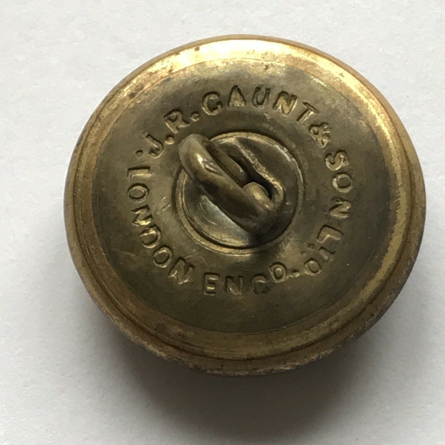 Royal Bucks Hussars Brass Plated Button - Yeoman Strike Home - British Army - Buckinghamshire