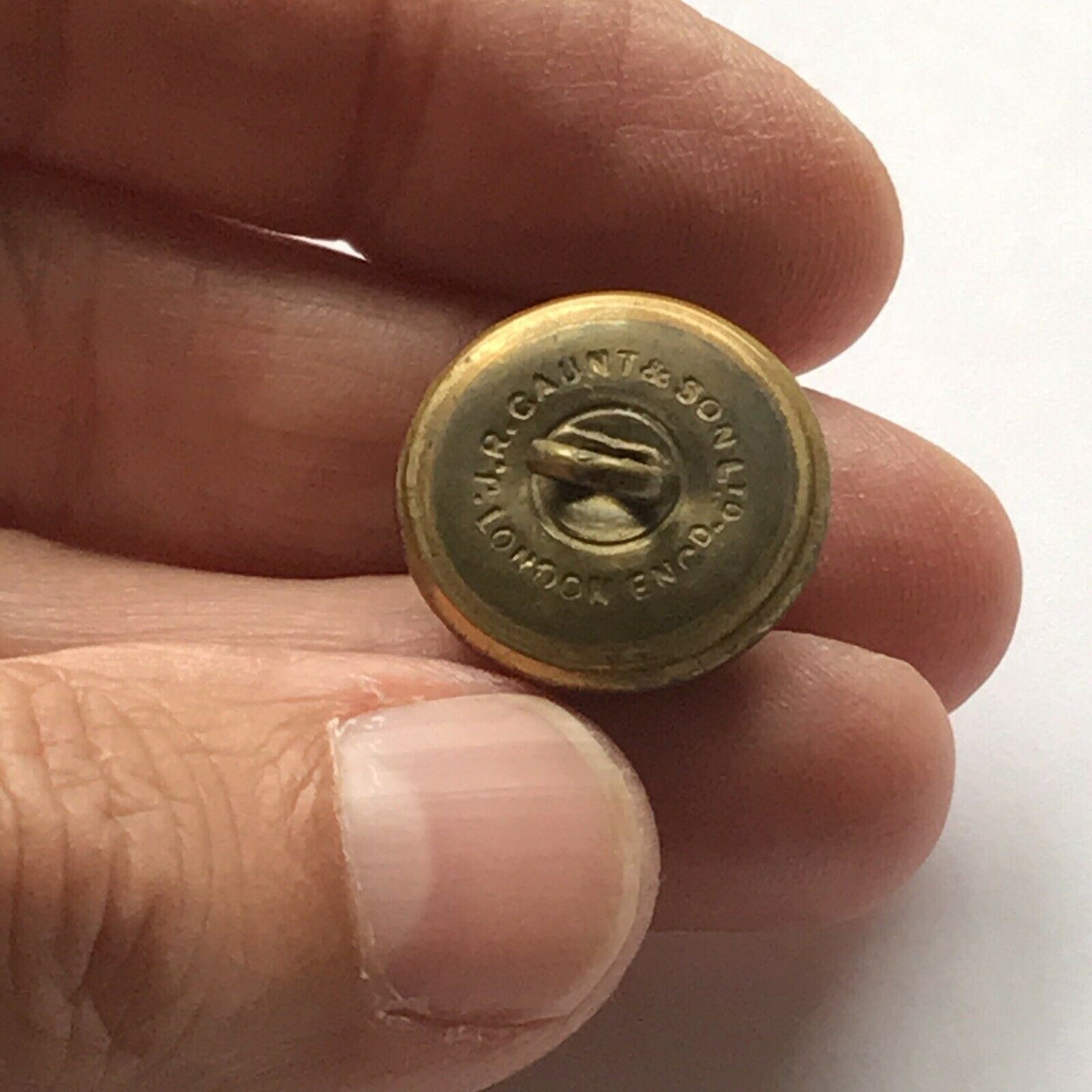 Royal Bucks Hussars Brass Plated Button - Yeoman Strike Home - British Army - Buckinghamshire