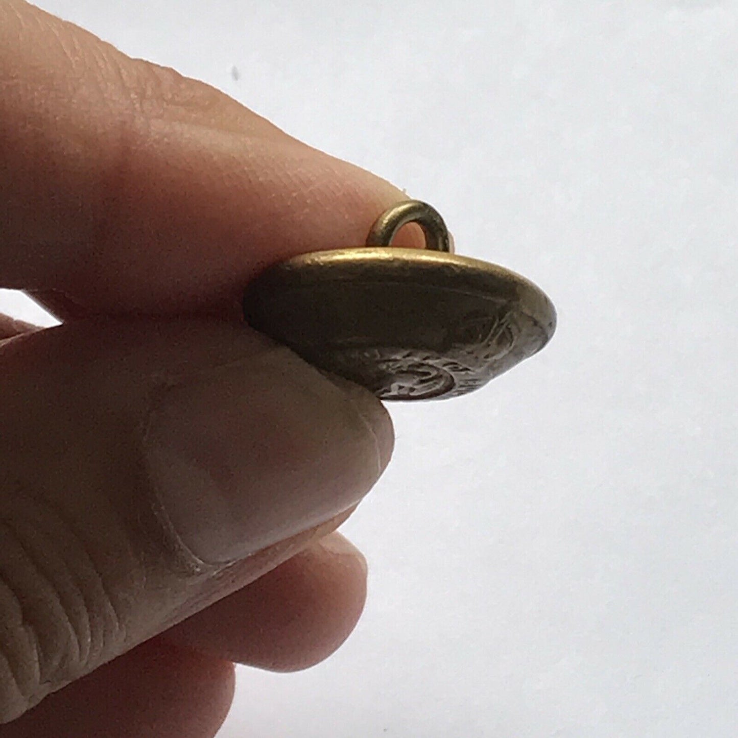 Royal Bucks Hussars Brass Plated Button - Yeoman Strike Home - British Army - Buckinghamshire