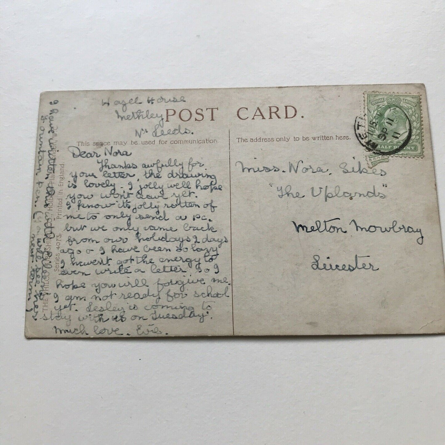 Antique Postcard Sent 1911 Cute Cartoon Children We’d Better Bide Awee.