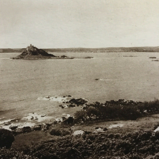 Vintage Postcard - ENGLAND - St Michaels Mount & Marazion. Quote From George VI. 1940-52