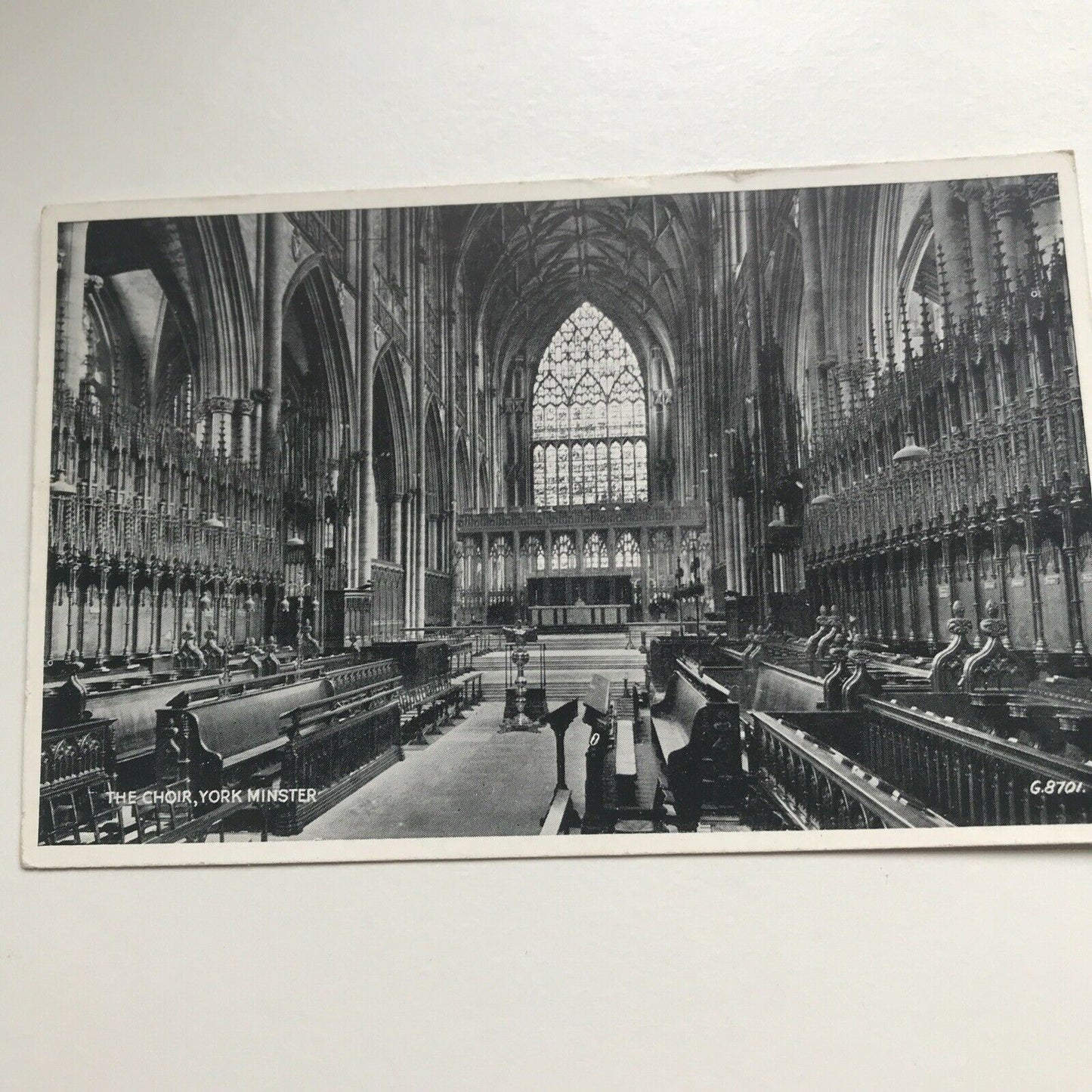 Vintage 1950s 1952 Postcard - Silveresque Photo Of The Choir - YORK MINSTER - York souvenir