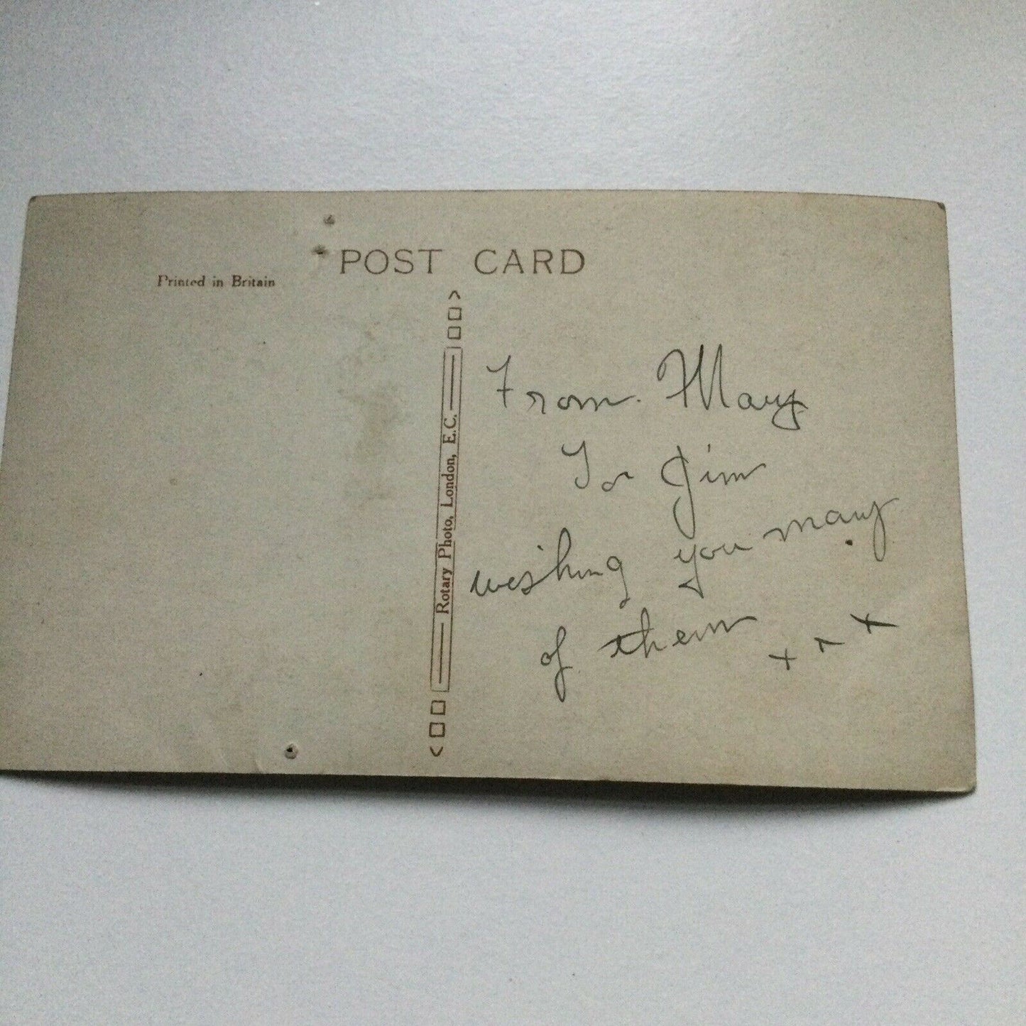 Antique Birthday Greetings Postcard Roses Hand Tinted Nice Poem