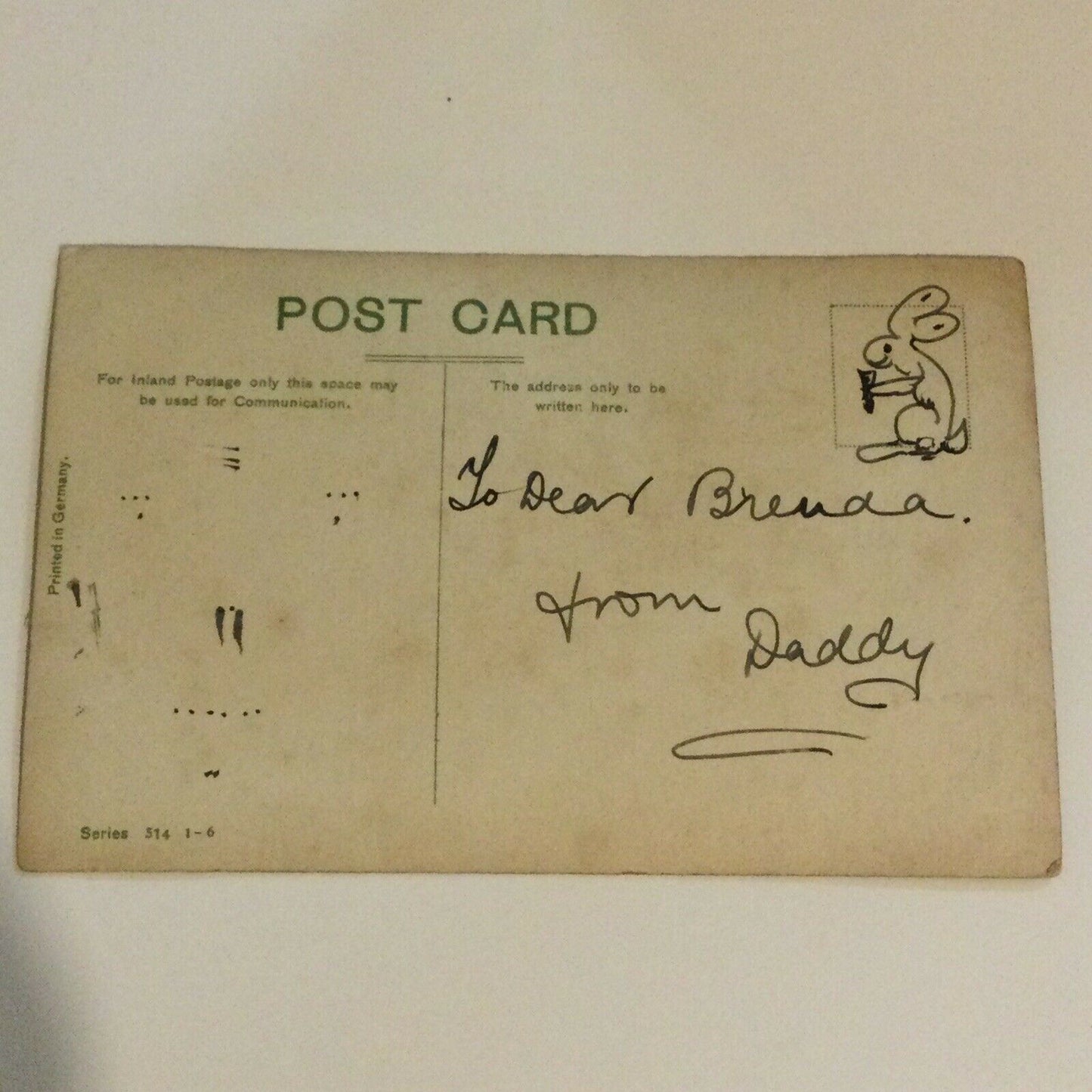 Vintage Birthday Greetings Card Anemones Congratulations Sweet Drawing On Back