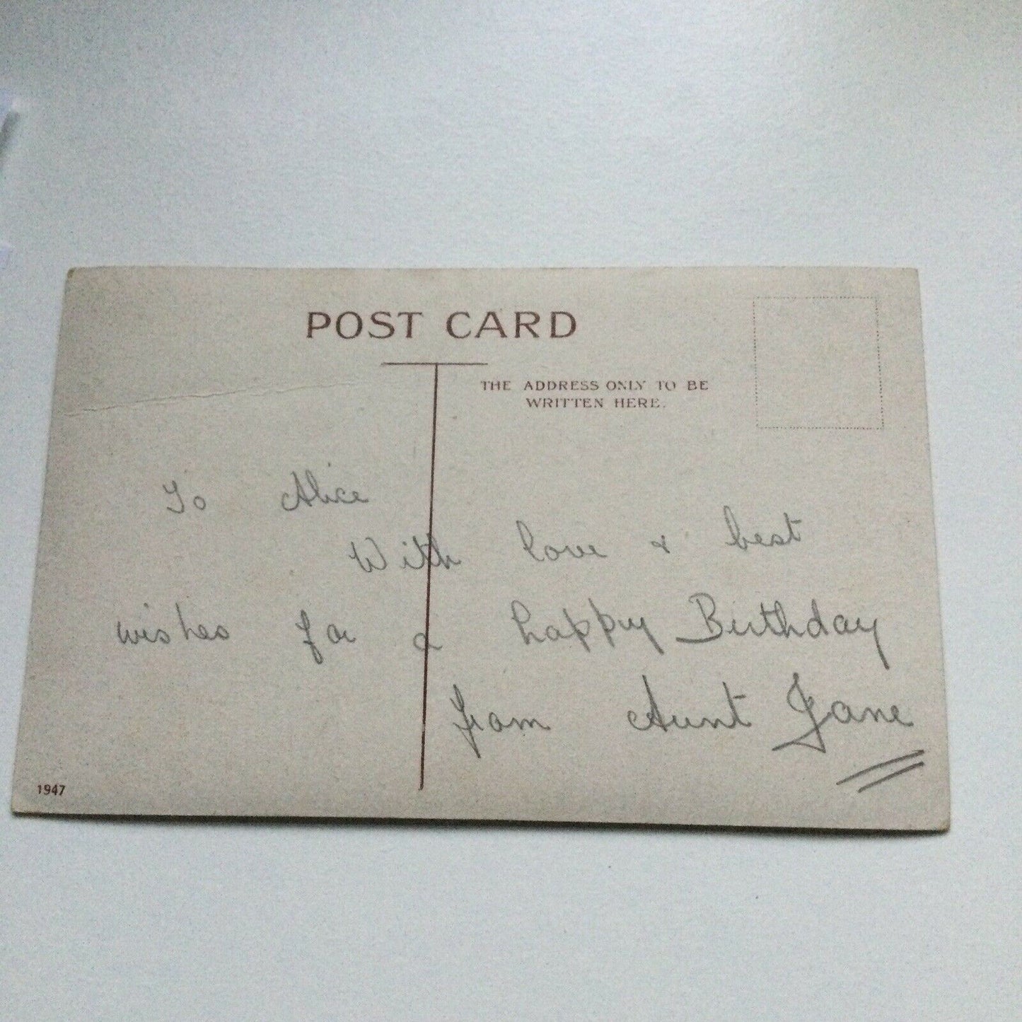 Antique Birthday Greetings Postcard Flowers Carnations Nice Poem Best Wishes