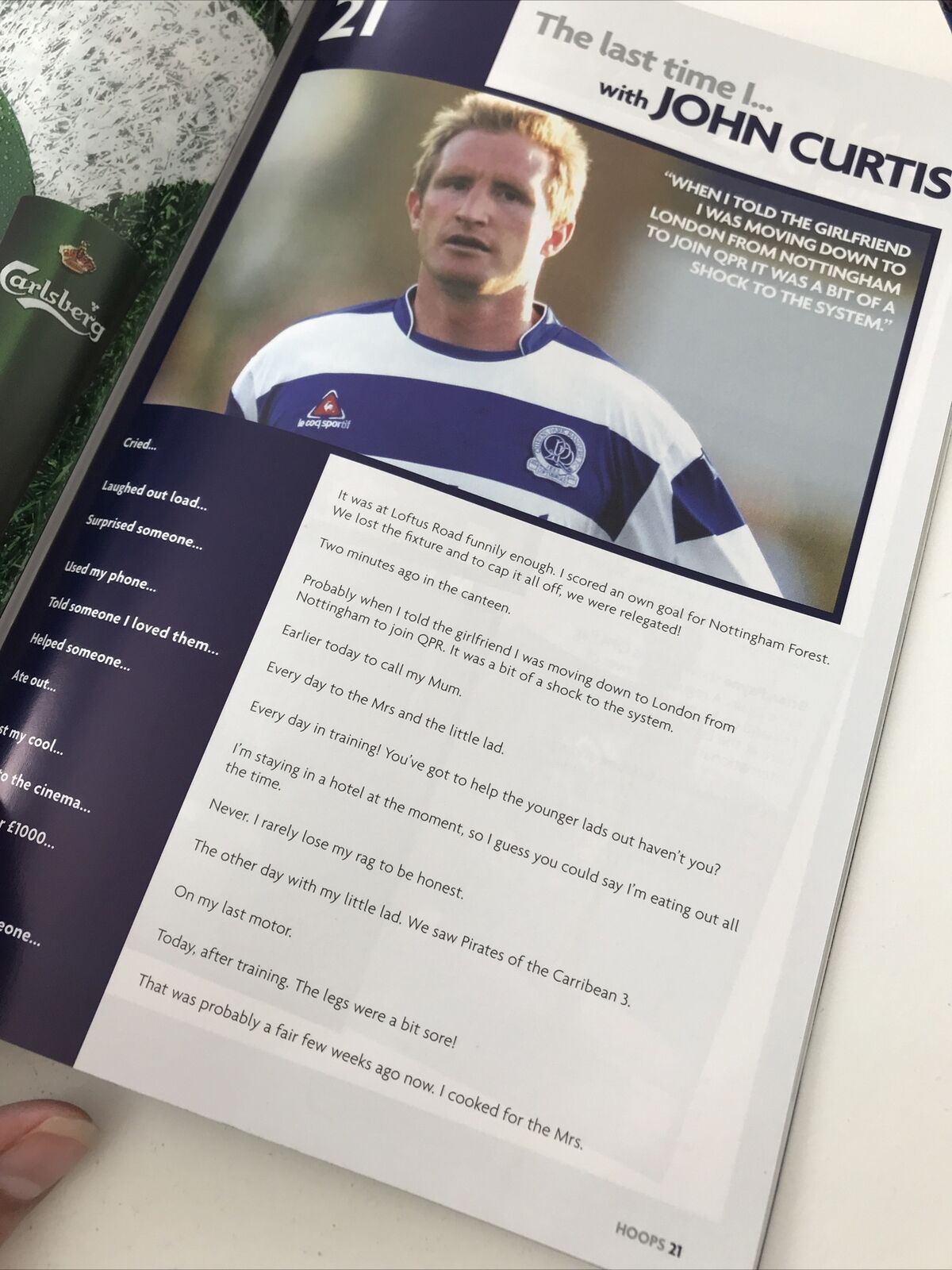 2007 Football Programme Matchday Magazine Hoops QPR V LEYTON ORIENT CARLING CUP
