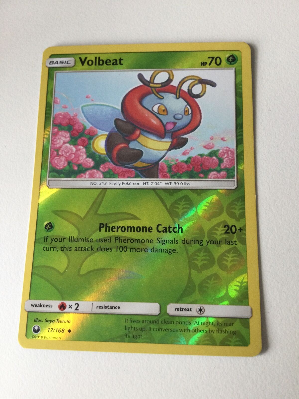 2018 Pokemon Card 17/168 HOLO VOLBEAT Pack Fresh