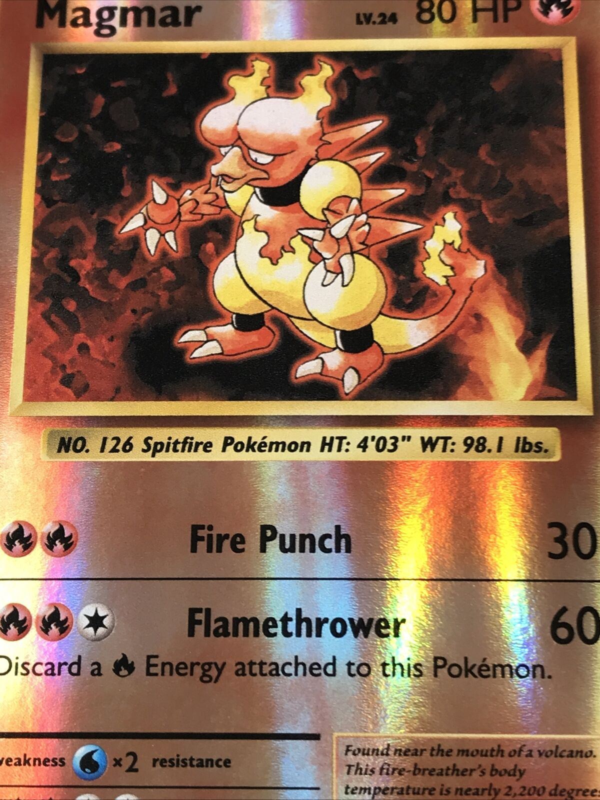 2016 Pokemon Card MAGMAR 20/108 Pack Fresh HOLO