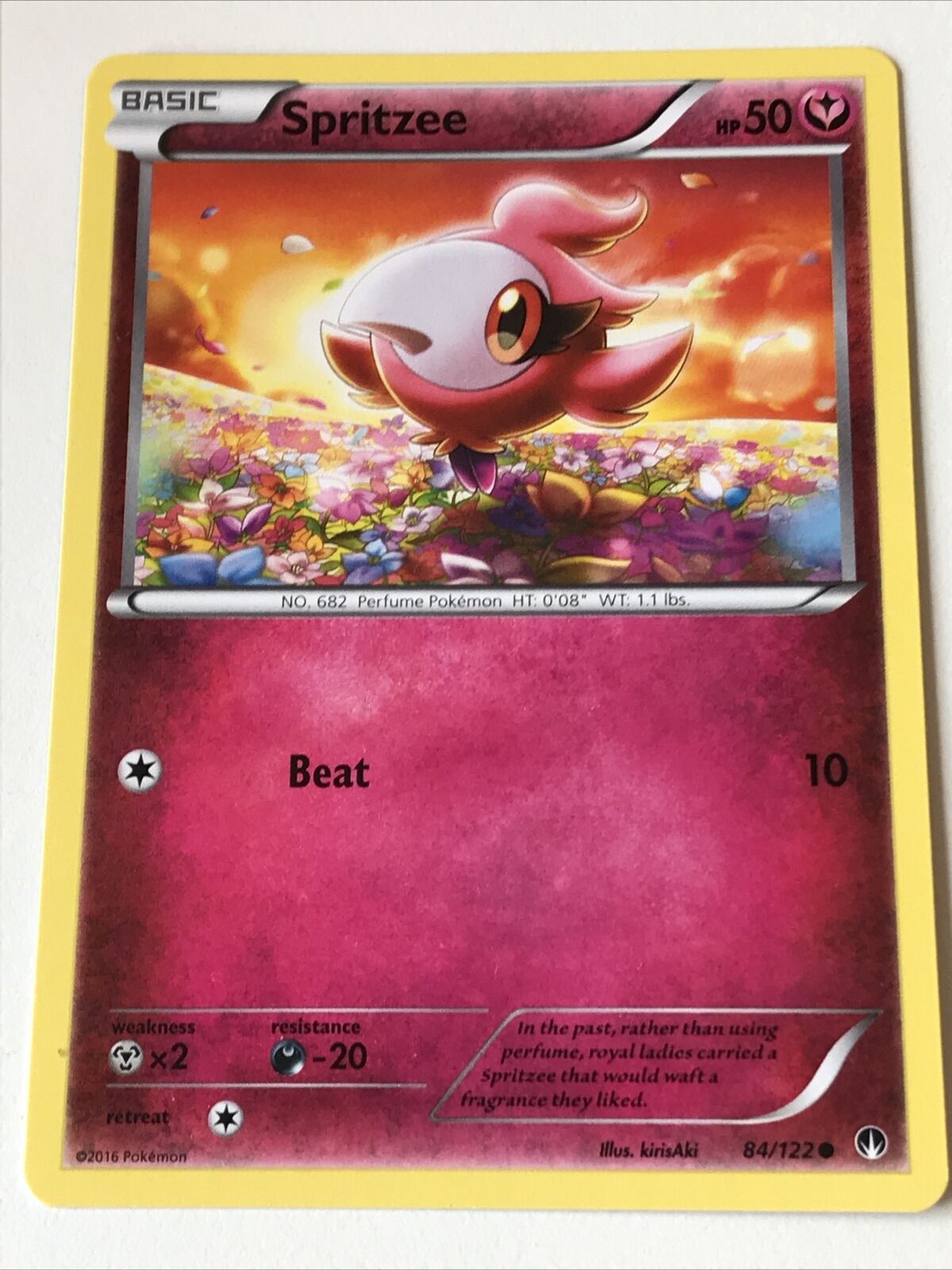 2016 Pokemon Card SPRITZEE 84/122 Pack Fresh