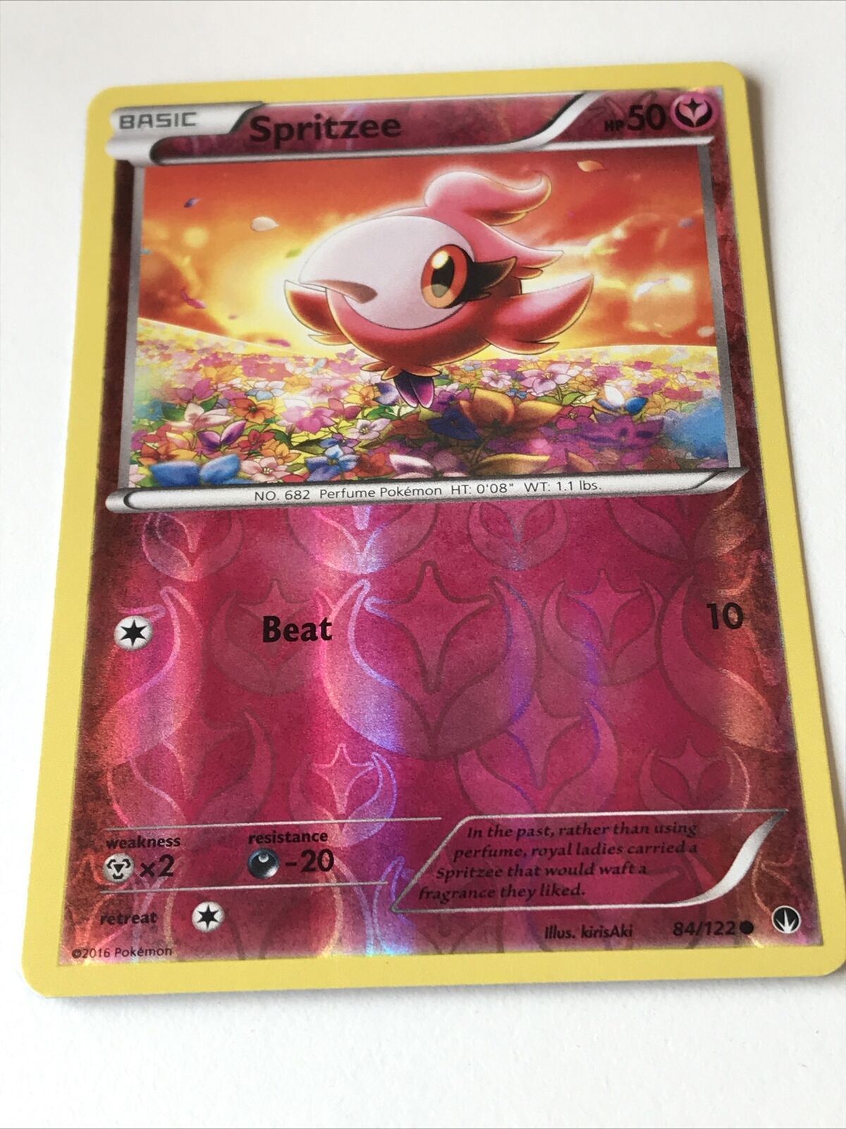 2016 Pokemon Card - SPRITZEE - 84/122 - Pack Fresh - HOLO