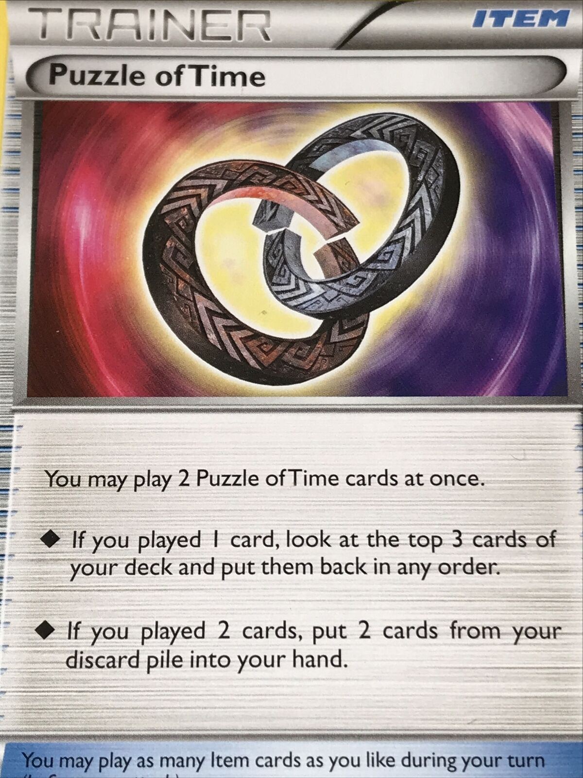 2016 Pokemon Card Puzzle Of Time Trainer Item 109/122 Pack Fresh
