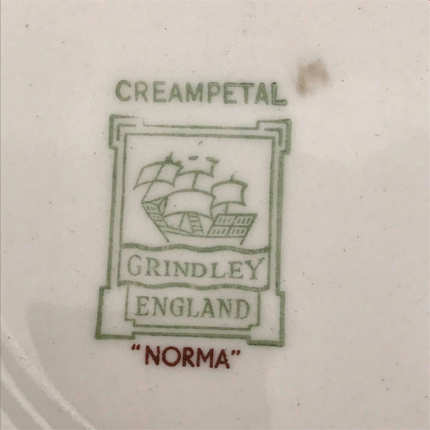 Spare dessert / dinner / luncheon plate GRINDLEY CREAMPETAL NORMA DESIGN 23cm 9" floral rose design vintage