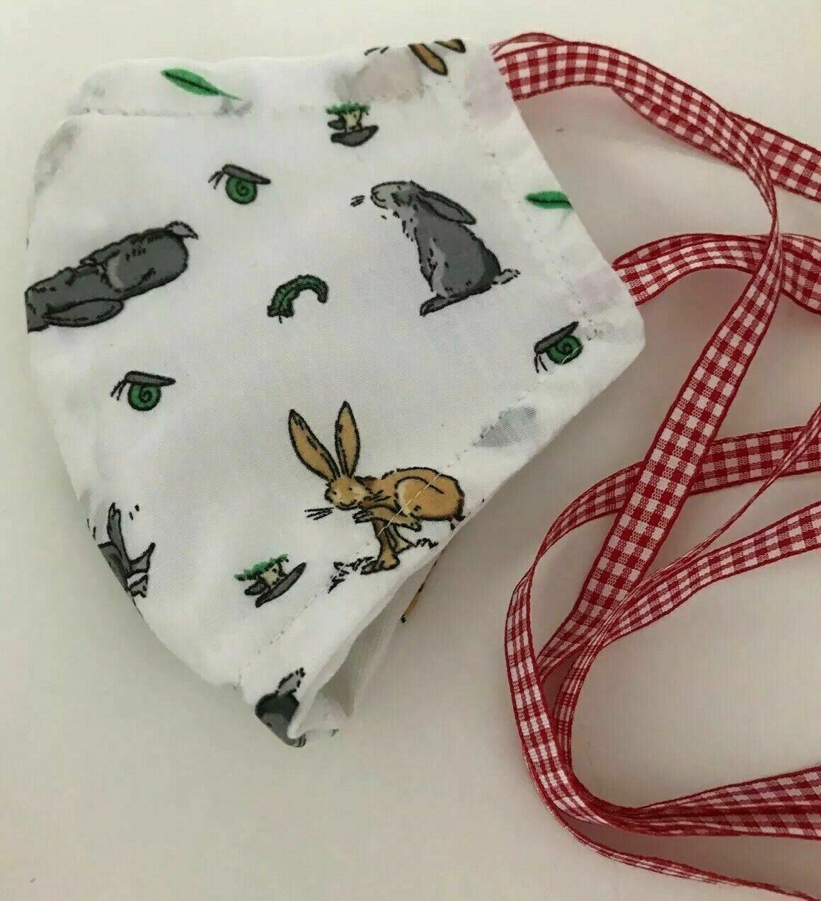 Washable Face Mask. Colourful Bunnies. Handmade in UK.