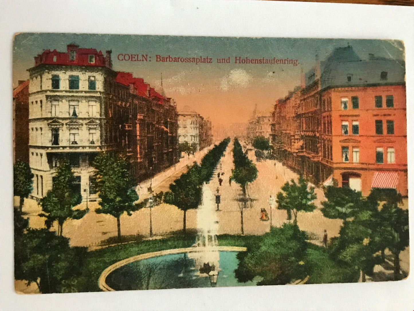 Vintage Picture Postcard Germany Coeln Cologne BARBAROSSAPLATZ & HOHENSTAUFENRIN