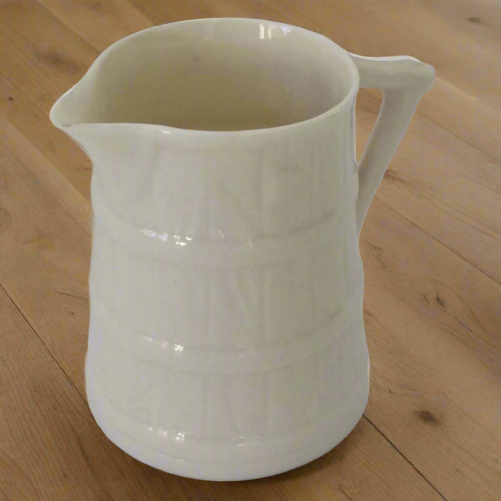 Small Royal Worcester Cream coloured Jug Textured Barrel Style Dainty 8.5cm tiny