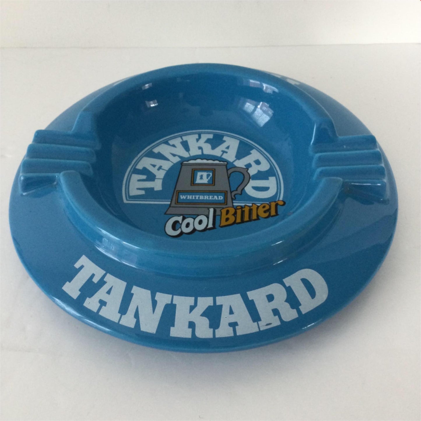 AUTHENTIC WHITBREAD TANKARD COOL BITTER ASHTRAY ROYAL CAULDON BRISTOL IRONSTONE