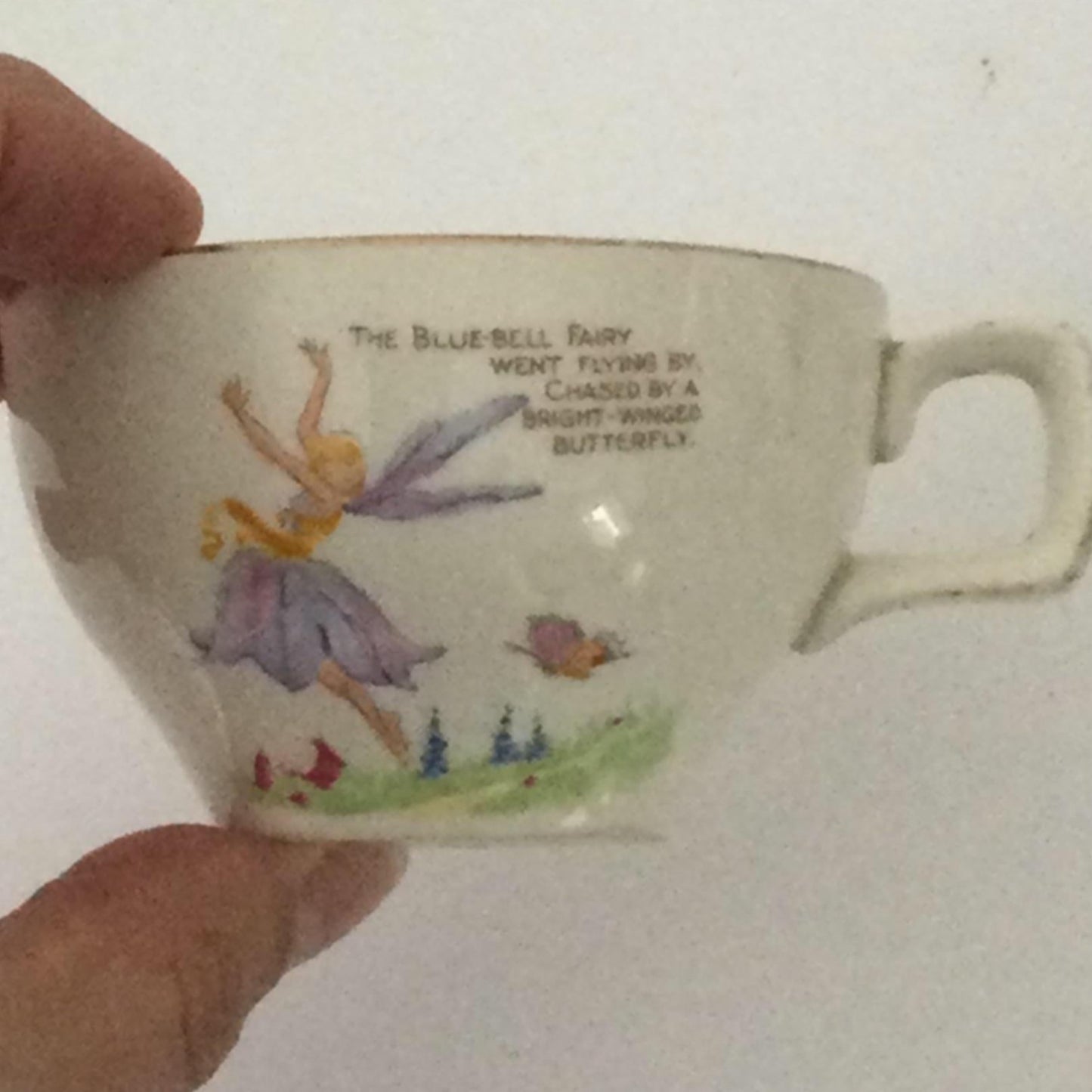 Midwinter small china cup childs Bluebell Fairy DAMAGED