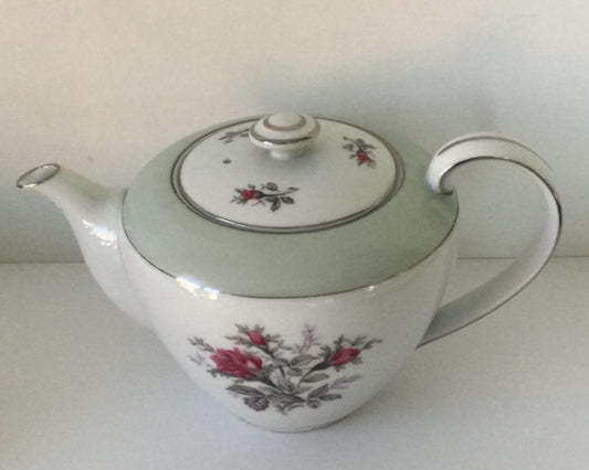 Vintage Sone China Teapot - Pretty Chintzy Rose Design - Made In Japan - 81897R - 1960s - Cottagecore