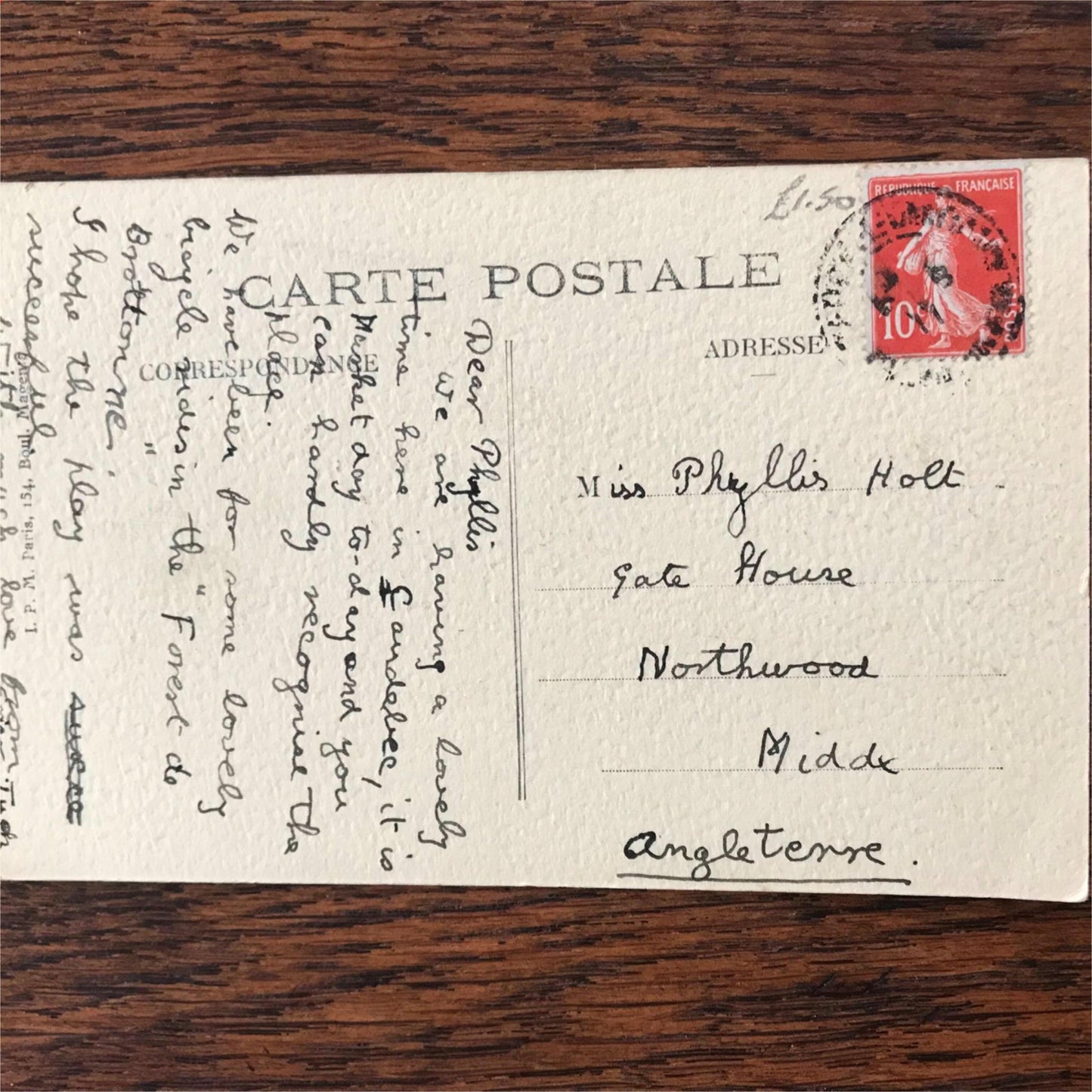 Vintage postcard - FRANCE - Caudebec en Caux - Old houses on the Ste. Gertrude River - Embossed - Posted