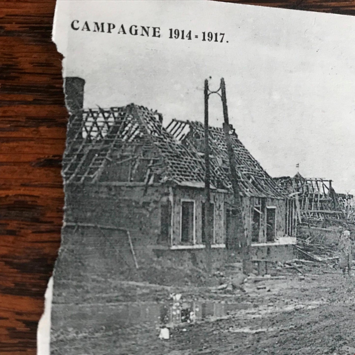 WWI INTEREST Antique Postcard FLAUCOURT The Somme Wounded returning from battle