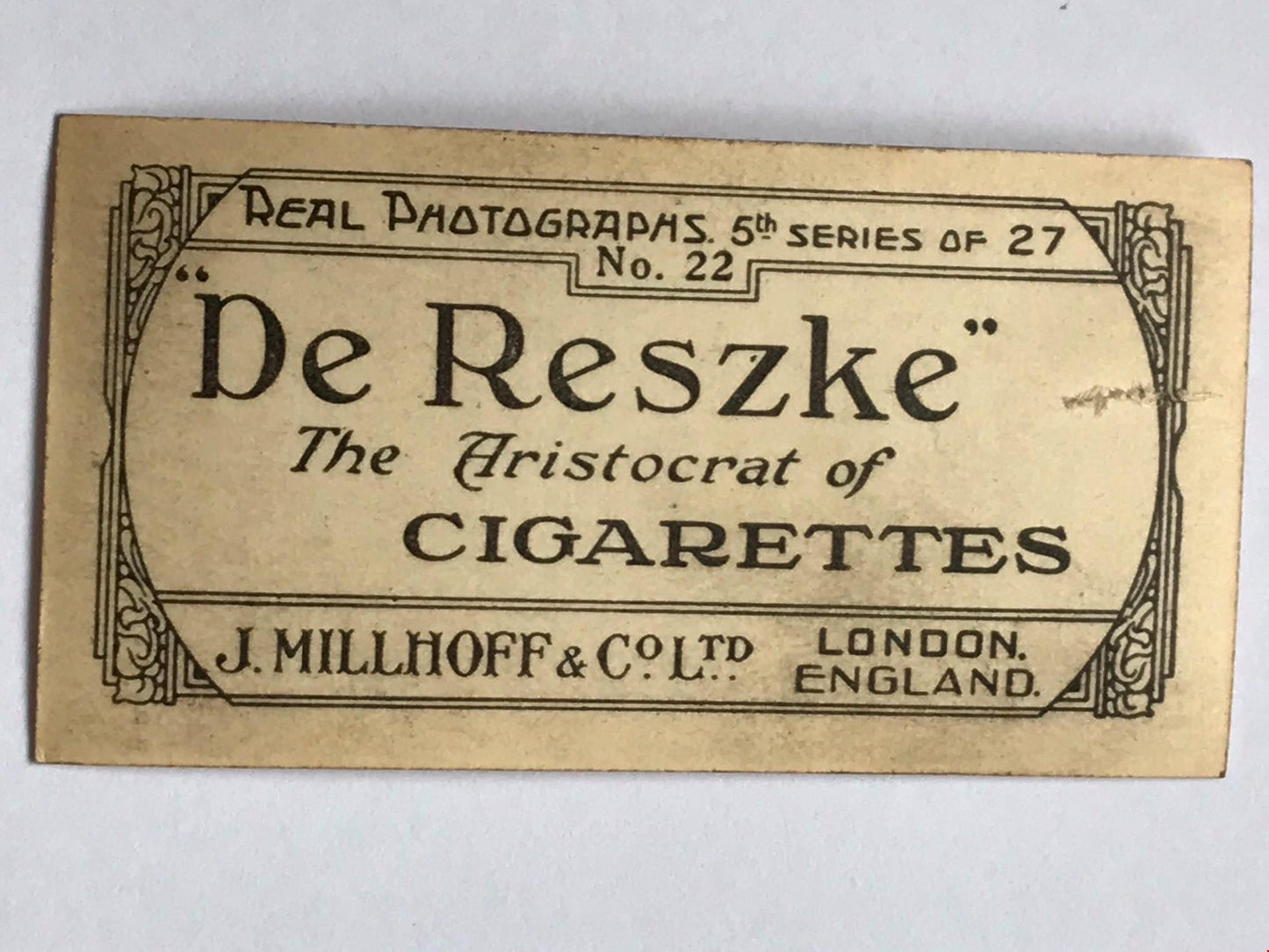 Vintage De Reszke Cigarette Card - Series 5 No. 22 - 'The More We Are Together' - Puppies and kittens playing in basket