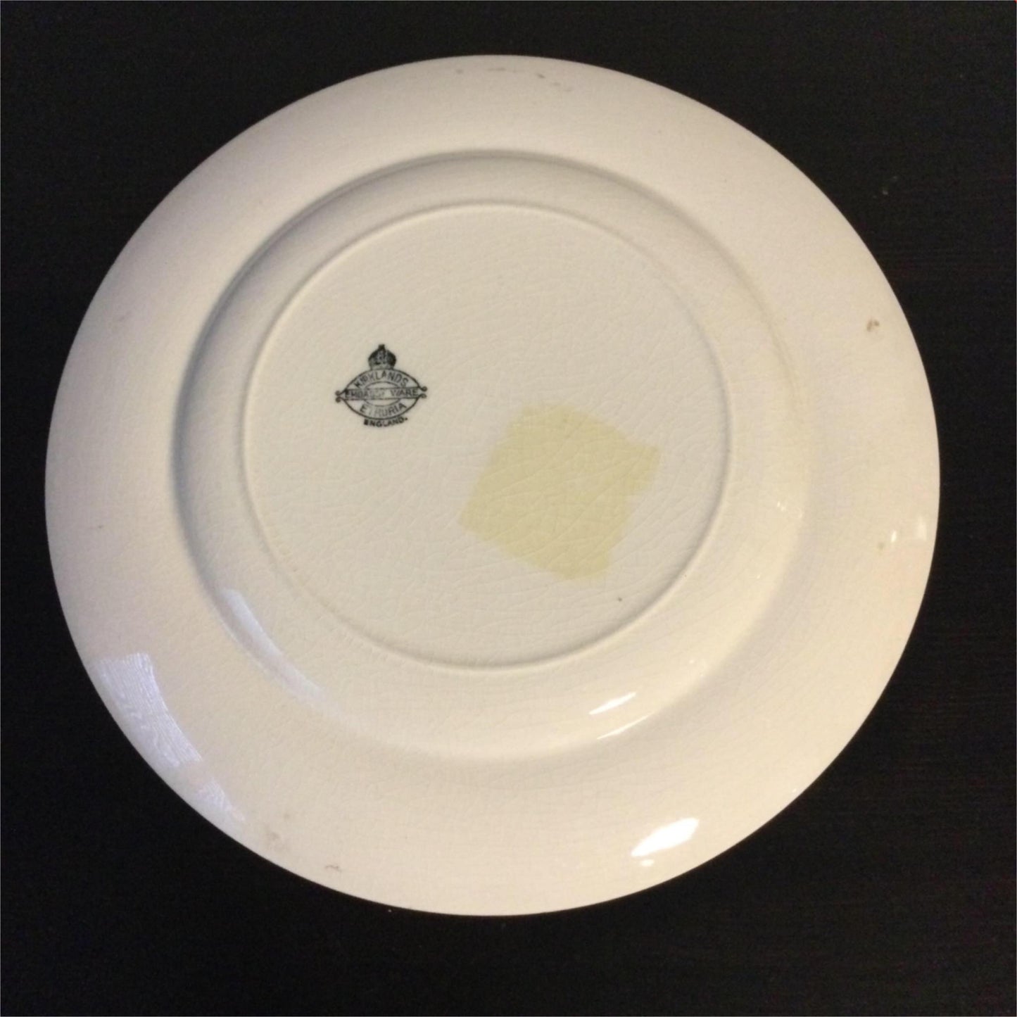 VINTAGE Kirklands Etruria Embassy Ware Plate Yellow Crinoline Lady in Garden